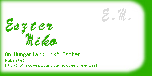 eszter miko business card